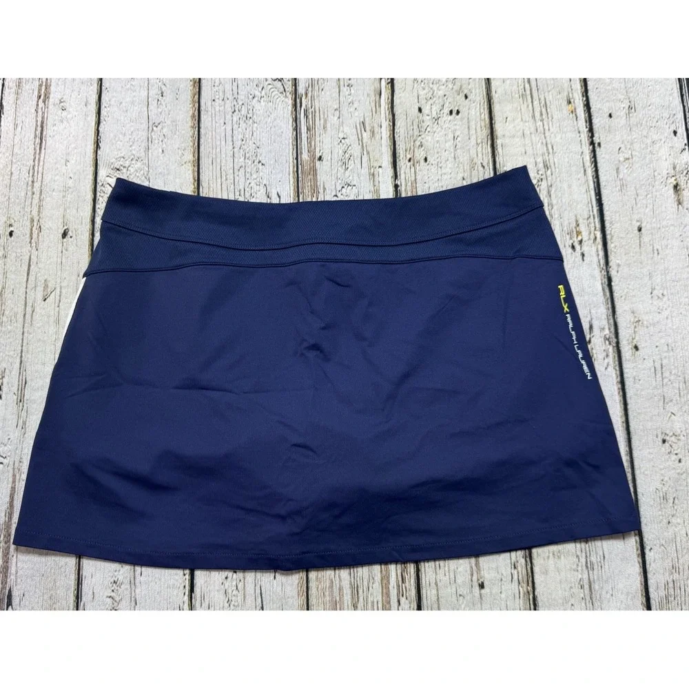RLX Ralph Lauren Skort Skirt Womens XL? Blue Golf Athletic Stretch Pockets Lined - Picture 6 of 7
